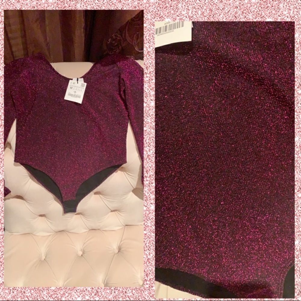 ZARA Shimmery knit bodysuit BNWT - Picture 5 of 5